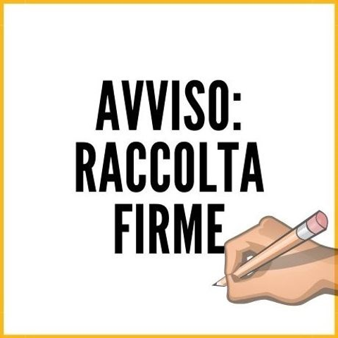 AVVISO RACCOLTA FIRME