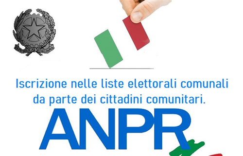 ANPR: iscrizione nelle liste elettorali comunali da parte dei cittadini comunitari entro il 30 aprile 2024